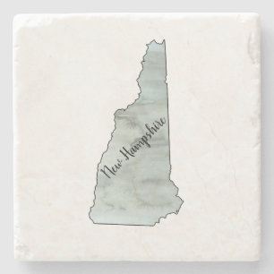 New Hampshire State Illustration Painting Stone Coaster