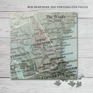 New Hampshire State Map Puzzle  Granite State Gift