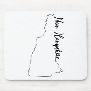 New Hampshire State Outline w/ Script NH Mouse Pad