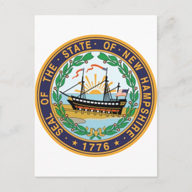 New Hampshire State Seal Postcard (Front)