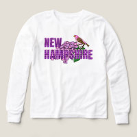 New Hampshire State Symbols Purple Finch & Lilacs