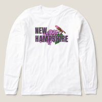 New Hampshire State Symbols Purple Finch & Lilacs