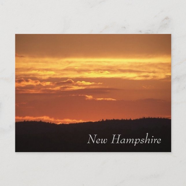 New Hampshire Sunset Postcard (Front)