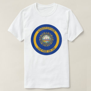 New Hampshire The Granite State Personalised Flag T-Shirt