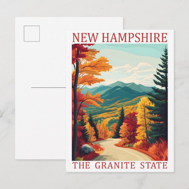 New Hampshire the Granite State USA Travel Place Postcard (Front/Back)