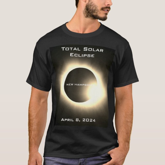 NEW HAMPSHIRE Total solar eclipse April 8, 2024 T-Shirt (Front)