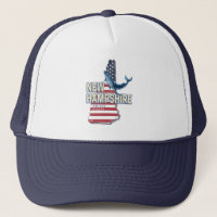 New Hampshire United States Retro State Map