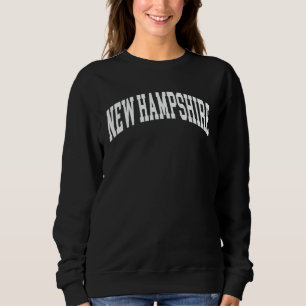 New Hampshire Us College Font Proud American Usa S Sweatshirt