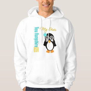 New Hampshire USA Penguin Hoodie