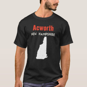 New Hampshire Usa State America Travel Acworth T-Shirt