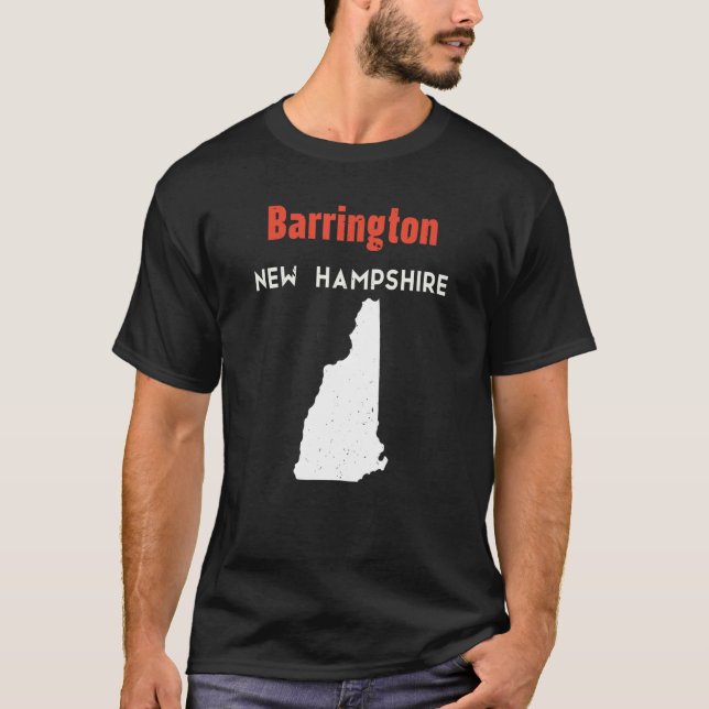 New Hampshire Usa State America Travel Barrington T-Shirt (Front)