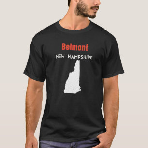 New Hampshire Usa State America Travel Belmont   T-Shirt