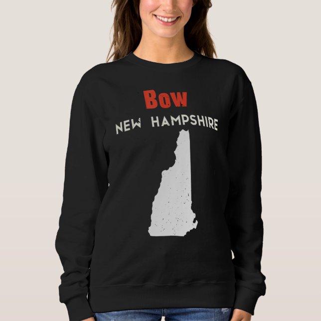 New Hampshire Usa State America Travel Bow Sweatshirt (Front)