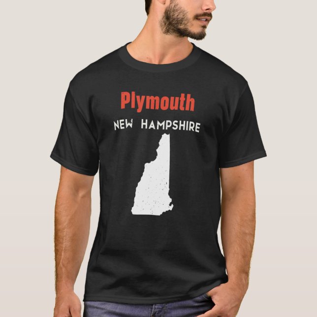 New Hampshire Usa State America Travel Plymouth T-Shirt (Front)