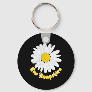New Hampshire Vacation Flower Meadow Daisy Petals  Key Ring