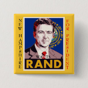 New Hampshire Wants Rand (Paul) 15 Cm Square Badge