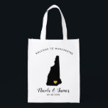 New Hampshire Wedding Welcome Bag, Black Gold Tote<br><div class="desc">Fill this welcome bag with favourite goodies for your guests to enjoy when they arrive in New Hampshire!</div>