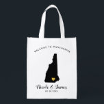 New Hampshire Wedding Welcome Bag, Black Gold Tote<br><div class="desc">Fill this welcome bag with favourite goodies for your guests to enjoy when they arrive in New Hampshire!</div>