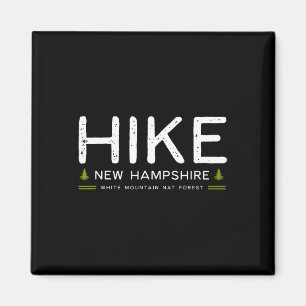 New Hampshire White Mountains Hike Tree Retro Grap Magnet
