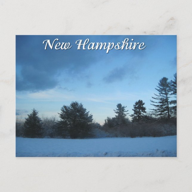 New Hampshire winter Postcard (Front)