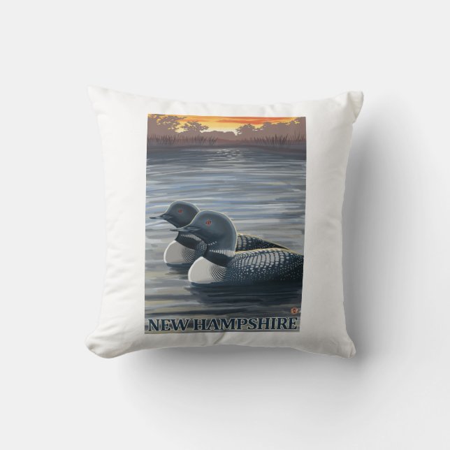 New HampshireCommon Loon Cushion (Front)