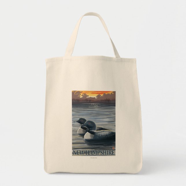 New HampshireCommon Loon Tote Bag (Front)