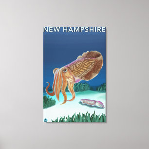 New HampshireCuttlefish Scene Canvas Print