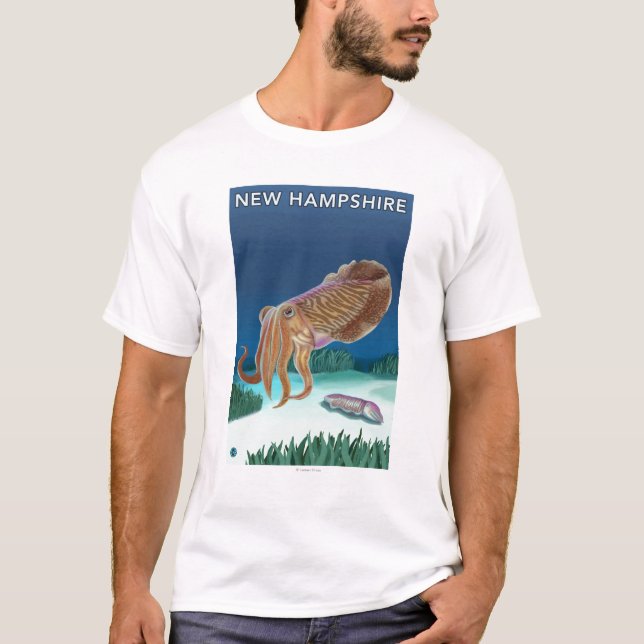 New HampshireCuttlefish Scene T-Shirt (Front)