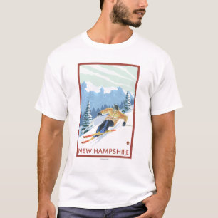 New HampshireDownhill Skier Scene T-Shirt