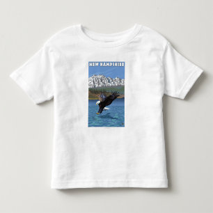New HampshireEagle Fishing Toddler T-Shirt