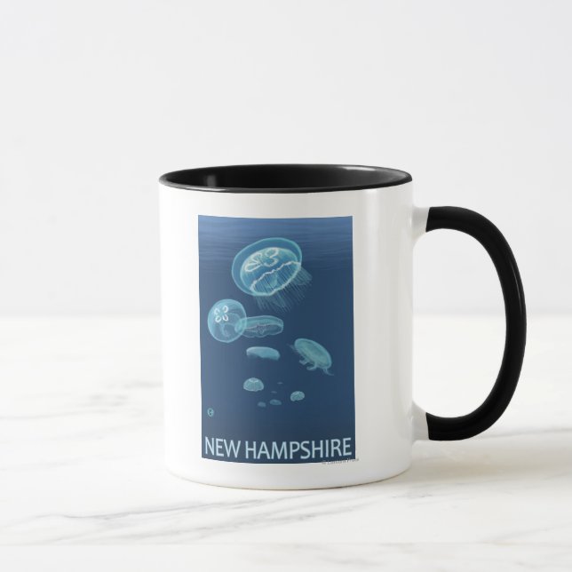 New HampshireJellyfish Scene Mug (Right)