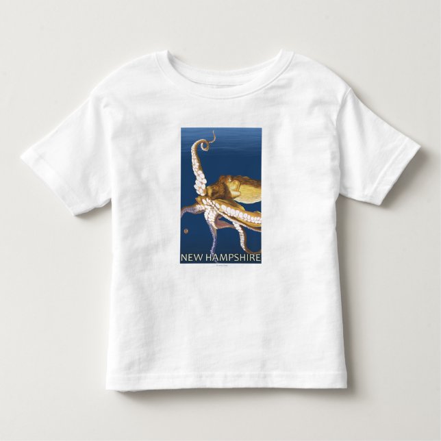 New HampshireOctopus Scene Toddler T-Shirt (Front)