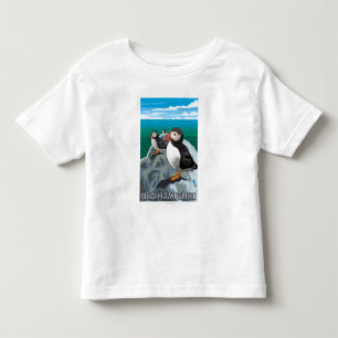 New HampshirePuffins Scene Toddler T-Shirt