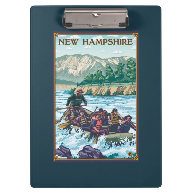 New HampshireRiver Rafting Scene Clipboard (Front)