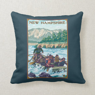 New HampshireRiver Rafting Scene Cushion