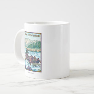 New HampshireRiver Rafting Scene Large Coffee Mug