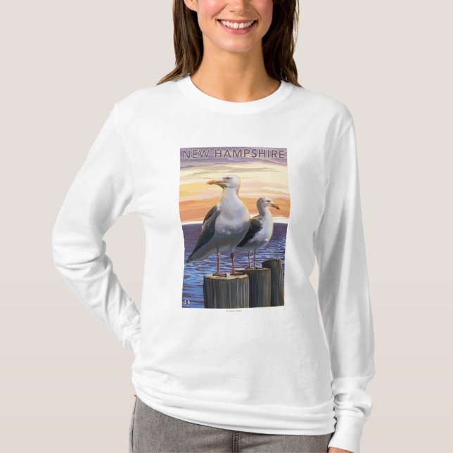 New HampshireSea Gulls Scene T-Shirt (Front)