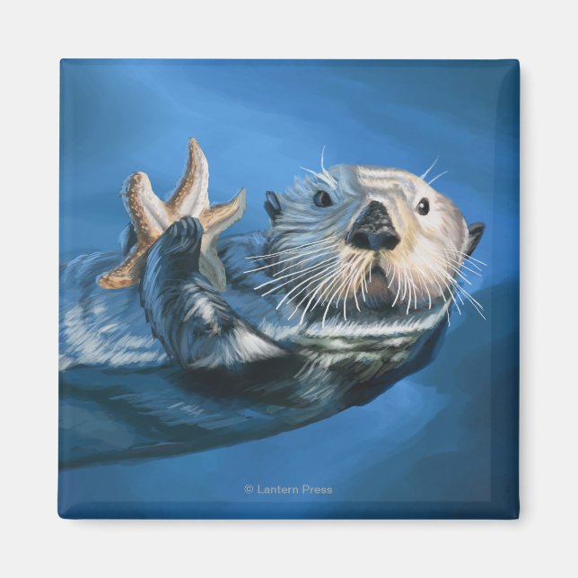 New HampshireSea Otter Scene Magnet (Front)