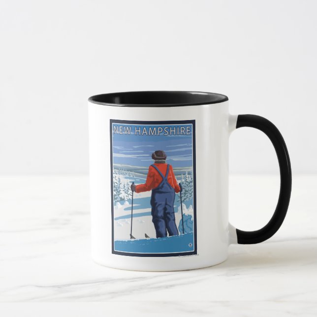 New HampshireSkier Admiring View Mug (Right)