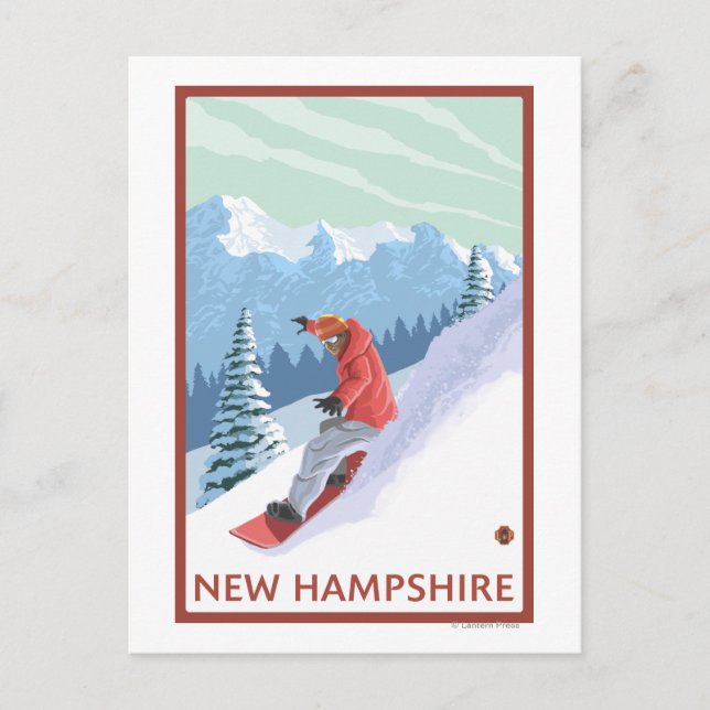 New HampshireSnowboarder Scene Postcard (Front)
