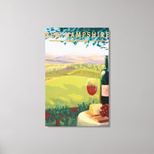New HampshireWine Country Scene Canvas Print