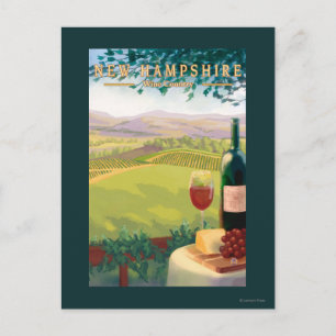 New HampshireWine Country Scene Postcard