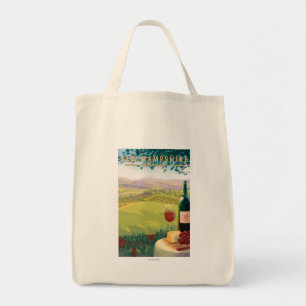 New HampshireWine Country Scene Tote Bag