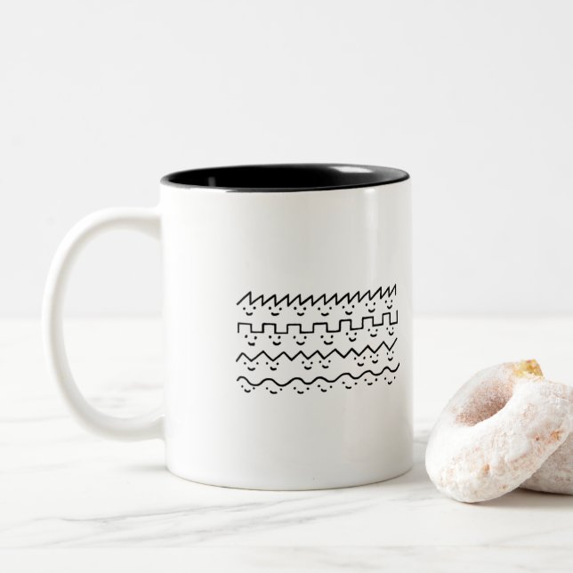 New Happywaveforms Two-Tone Coffee Mug (With Donut)
