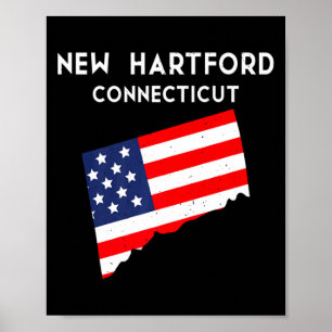 New Hartford Connecticut Usa State America Travel Poster
