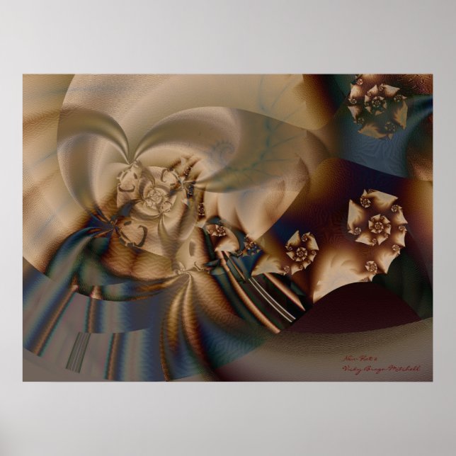 New Hat 2 Abstract Fine Fractal Art Poster (Front)