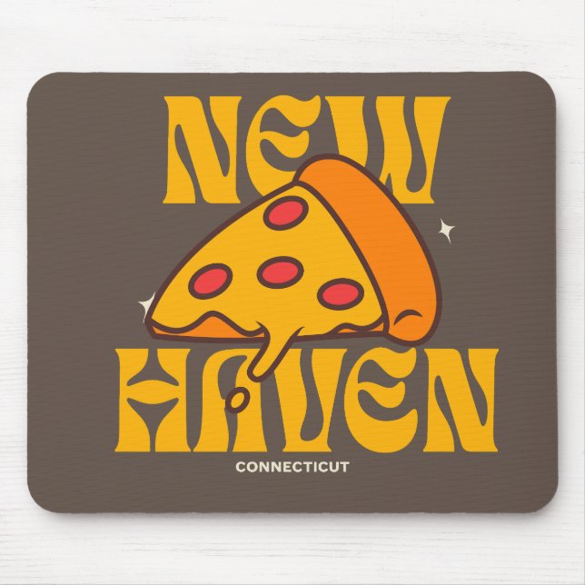 New Haven Apizza CT Connecticut Pizza Mouse Pad (Front)