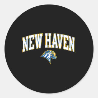 New Haven Chargers Arch Over Blue Classic Round Sticker
