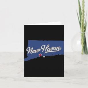 New Haven Connecticut Ct Map Card