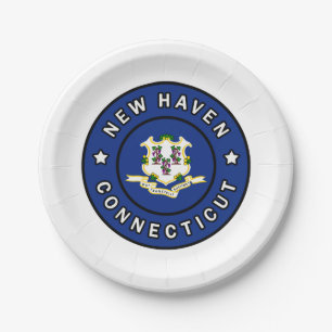 New Haven Connecticut Paper Plate